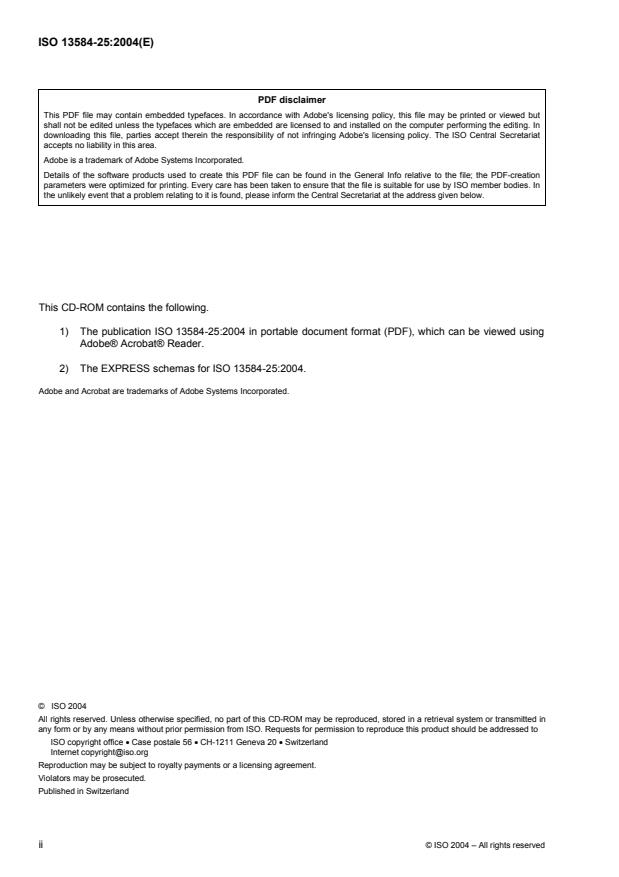 ISO 13584-25:2004 ISO 13584-25:2004 - Industrial automation systems and integration -- Parts library - Page 2 preview