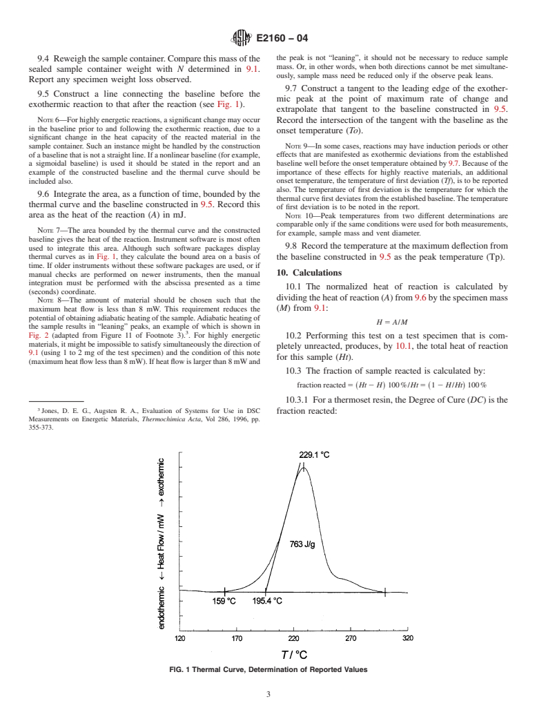 ASTM E2160-04 - Standard Test Method for Heat of Reaction of Thermally Reactive Materials by Differential Scanning Calorimetry