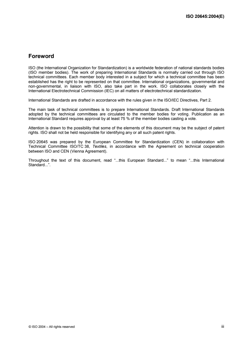 ISO 20645:2004 - Textile fabrics — Determination of antibacterial activity — Agar diffusion plate test
Released:12/1/2004