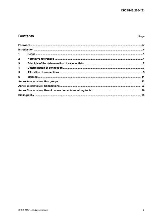 ISO 5145:2004 - Cylinder valve outlets for gases and gas mixtures -- Selection and dimensioning