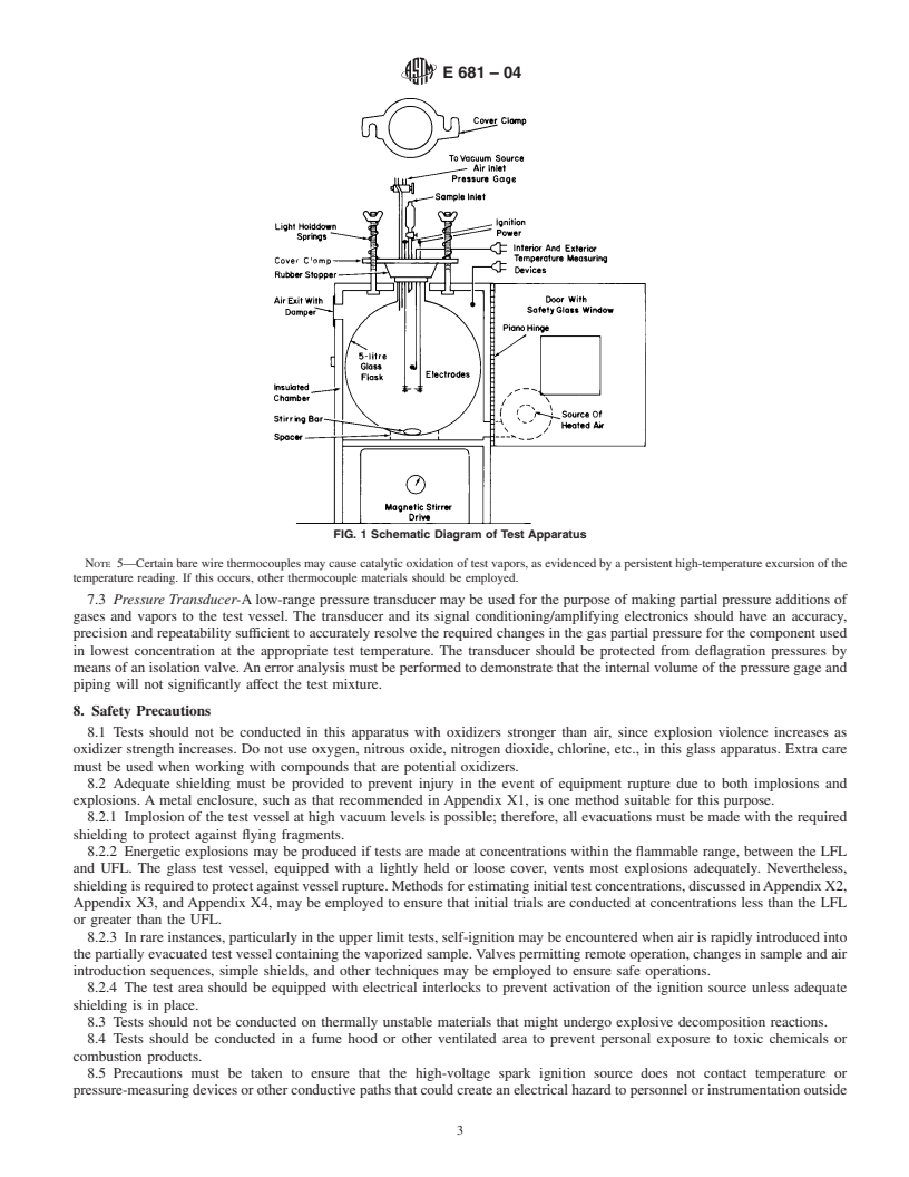 REDLINE ASTM E681-04 - Standard Test Method for Concentration Limits of Flammability of Chemicals (Vapors and Gases)