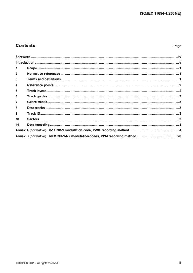 ISO/IEC 11694-4:2001 - Identification cards -- Optical memory cards -- Linear recording method