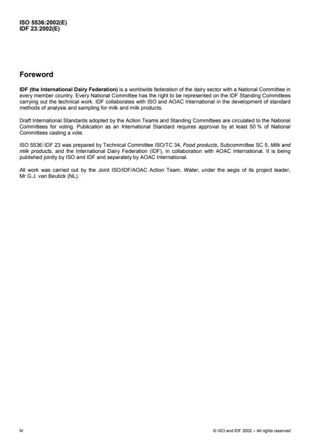 ISO 5536:2002 ISO 5536:2002 - Milk fat products -- Determination of water content -- Karl Fischer method - Page 4 preview