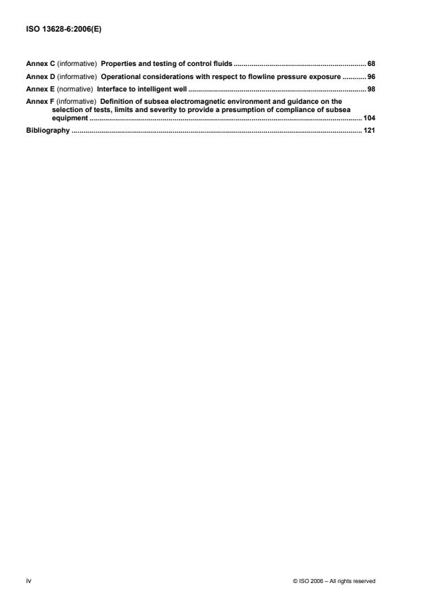 ISO 13628-6:2006 ISO 13628-6:2006 - Petroleum and natural gas industries -- Design and operation of subsea production systems - Page 4 preview