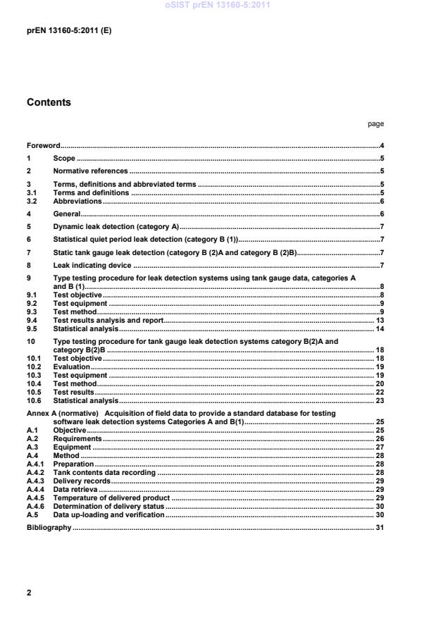 kSIST FprEN 13160-5:2012 oSIST prEN 13160-5:2011 - Page 4 preview