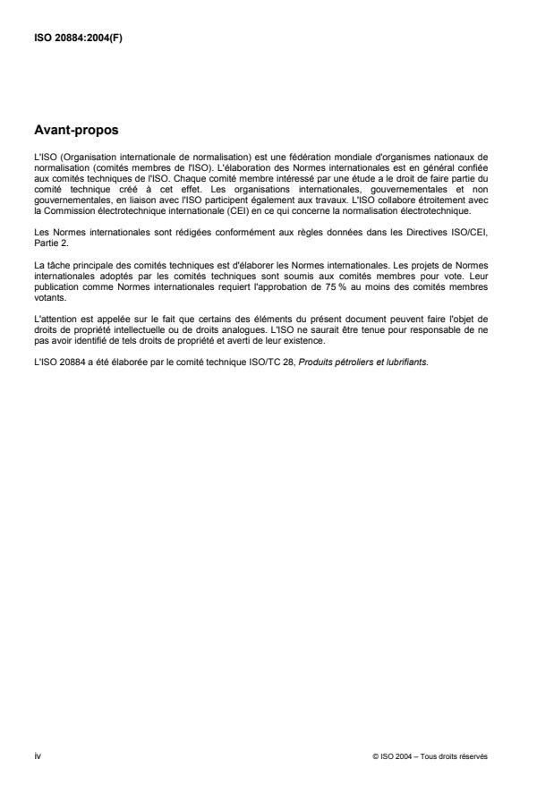 ISO 20884:2004 ISO 20884:2004 - Produits pétroliers -- Détermination de la teneur en soufre des carburants pour automobiles -- Spectrométrie de fluorescence de rayons X dispersive en longueur d'onde - Page 4 preview