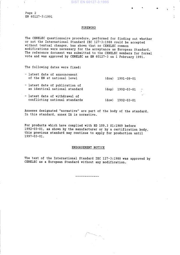 EN 60127-3:1991 EN 60127-3:1995 - Page 4 preview