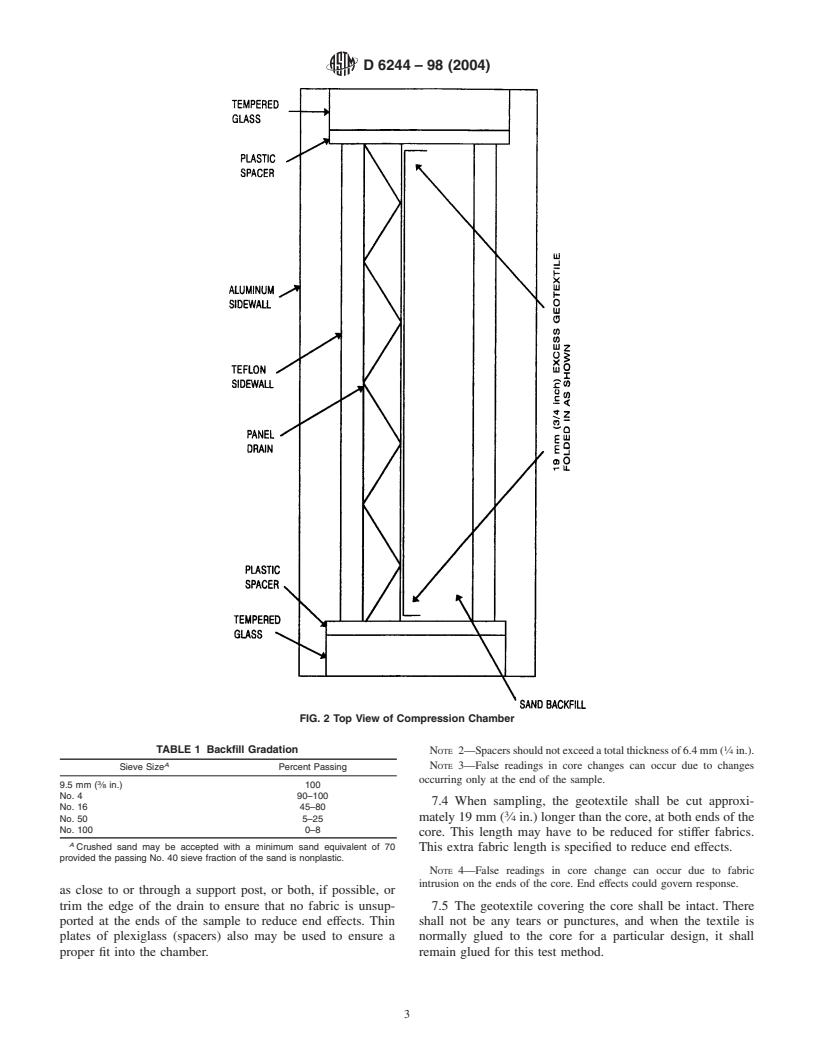 ASTM D6244-98(2004) - Standard Test Method for Vertical Compression of Geocomposite Pavement Panel Drains