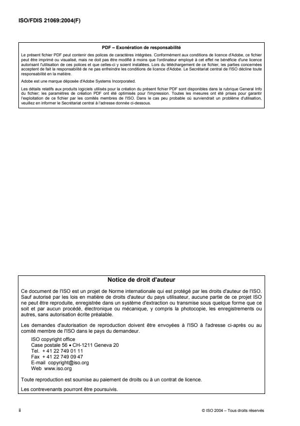 ISO/FDIS 21069 ISO/FDIS 21069 - Véhicules routiers -- Essai des systèmes de freinage des véhicules ayant une masse totale maximale autorisée supérieure à 3,5 t effectué sur banc d'essai de freinage à rouleaux - Page 2 preview