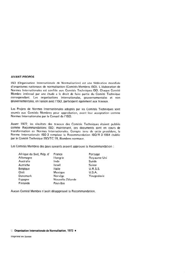 ISO 3:1973 ISO 3:1973 - Nombres normaux -- Séries de nombres normaux - Page 2 preview