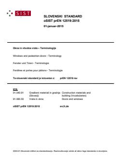 prEN 12519:2015 - Page 1 preview
