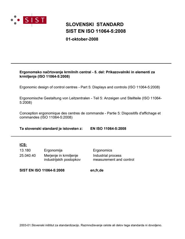 EN ISO 11064-5:2008