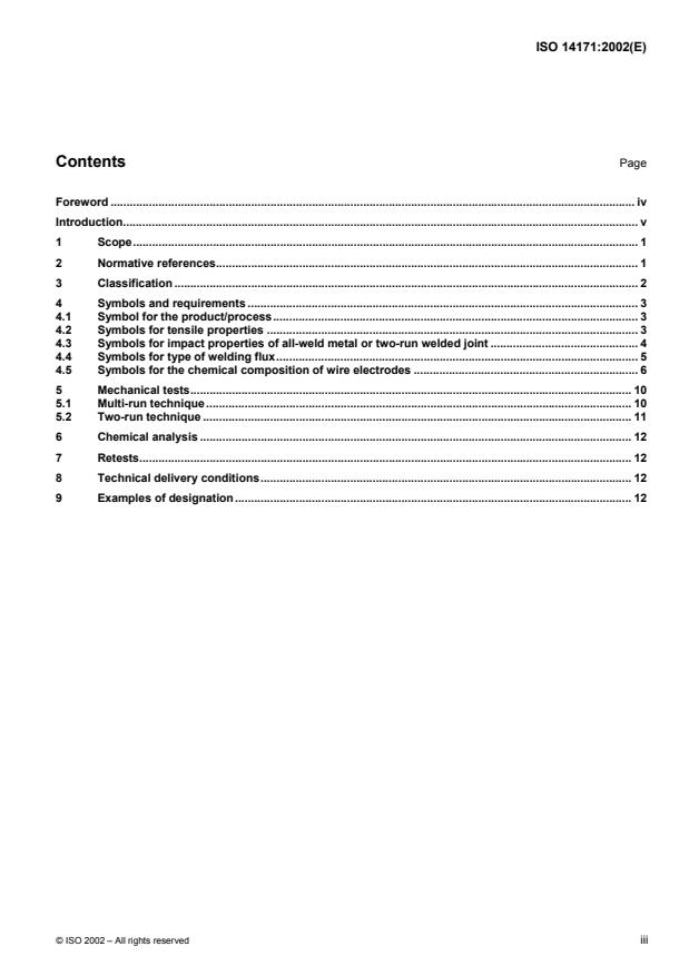 ISO 14171:2002 - Welding consumables -- Wire electrodes and wire-flux combinations for submerged arc welding of non alloy and fine grain steels -- Classification