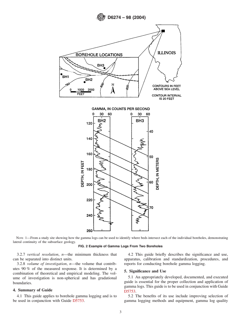 ASTM D6274-98(2004) - Standard Guide for Conducting Borehole Geophysical Logging-Gamma