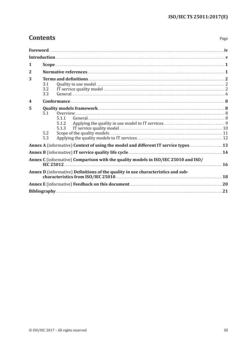 ISO/IEC TS 25011:2017 - Information technology — Systems and software Quality Requirements and Evaluation (SQuaRE) — Service quality models
Released:11/16/2017