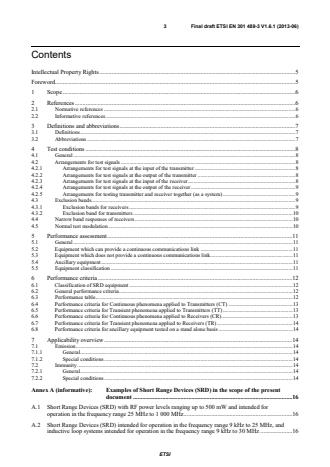 ETSI EN 301 489-3 V1.6.1 (2013-06) - Electromagnetic compatibility and Radio spectrum Matters (ERM); ElectroMagnetic Compatibility (EMC) standard for radio equipment and services; Part 3: Specific conditions for Short-Range Devices (SRD) operating on frequencies between 9 kHz and 246 GHz