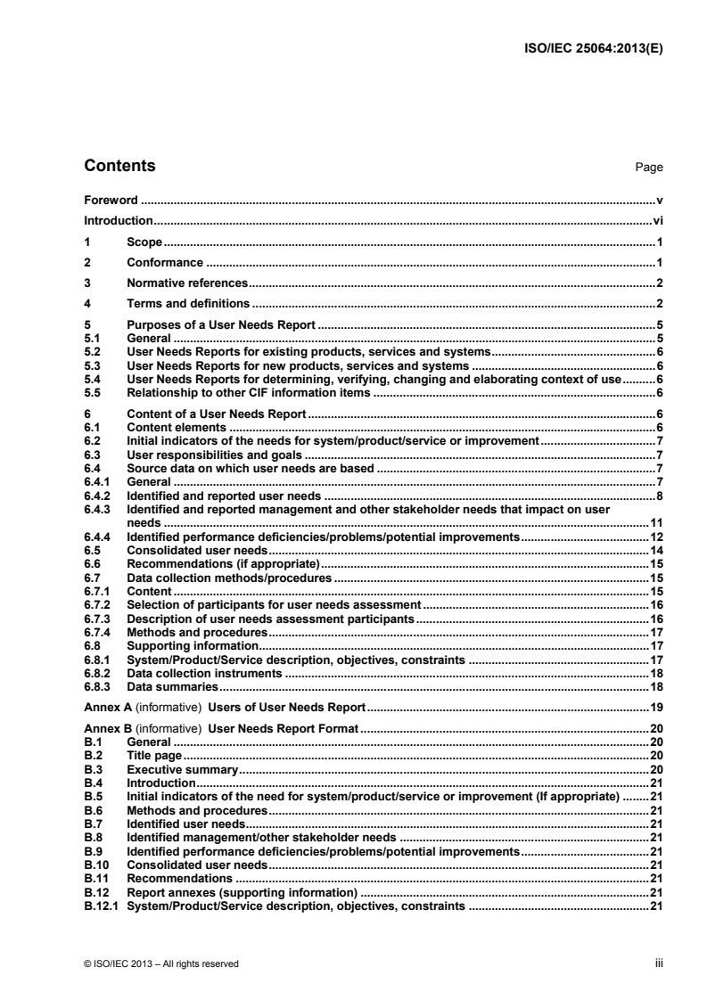 ISO/IEC 25064:2013 - Systems and software engineering — Software product Quality Requirements and Evaluation (SQuaRE) — Common Industry Format (CIF) for usability: User needs report
Released:8/30/2013