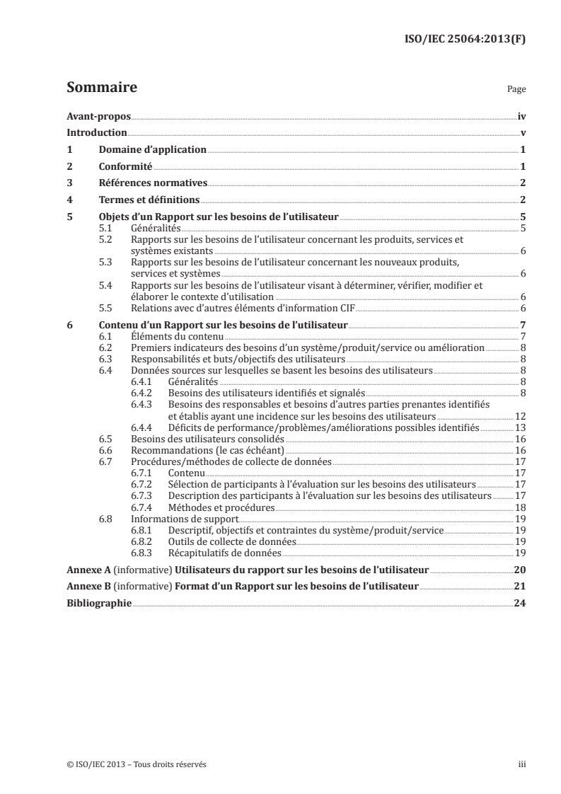 ISO/IEC 25064:2013 - Ingénierie des systèmes et du logiciel — Exigences de qualité et évaluation du produit logiciel (SQuaRE) — Format industriel commun (CIF) pour l'utilisabilité: Rapport sur les besoins de l'usager
Released:8/15/2017