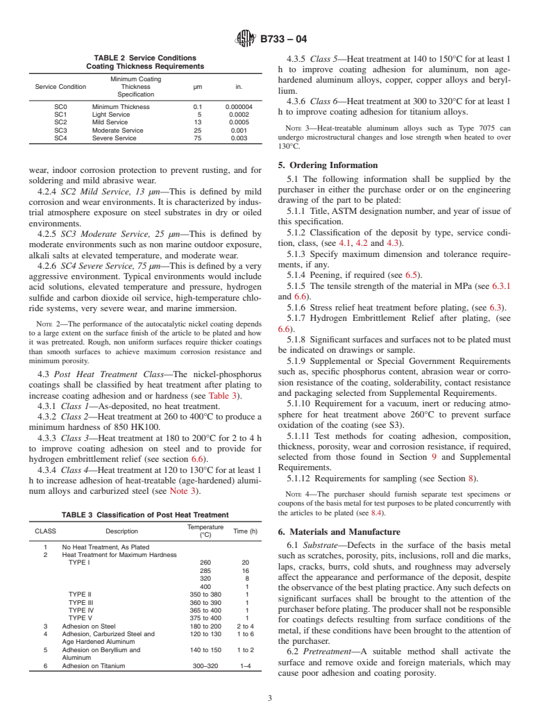 ASTM B733-04 - Standard Specification for Autocatalytic (Electroless) Nickel-Phosphorus Coatings on Metal