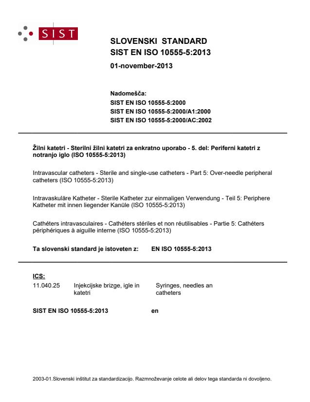 EN ISO 10555-5:2013