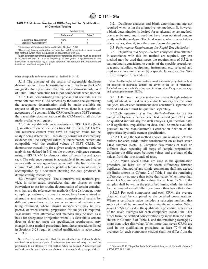 ASTM C114-04a - Standard Test Methods for Chemical Analysis of Hydraulic Cement