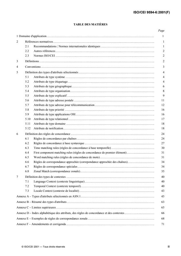 ISO/IEC 9594-6:2001 - Technologies de l'information -- Interconnexion de systemes ouverts (OSI) -- L'annuaire: Types d'attributs sélectionnés