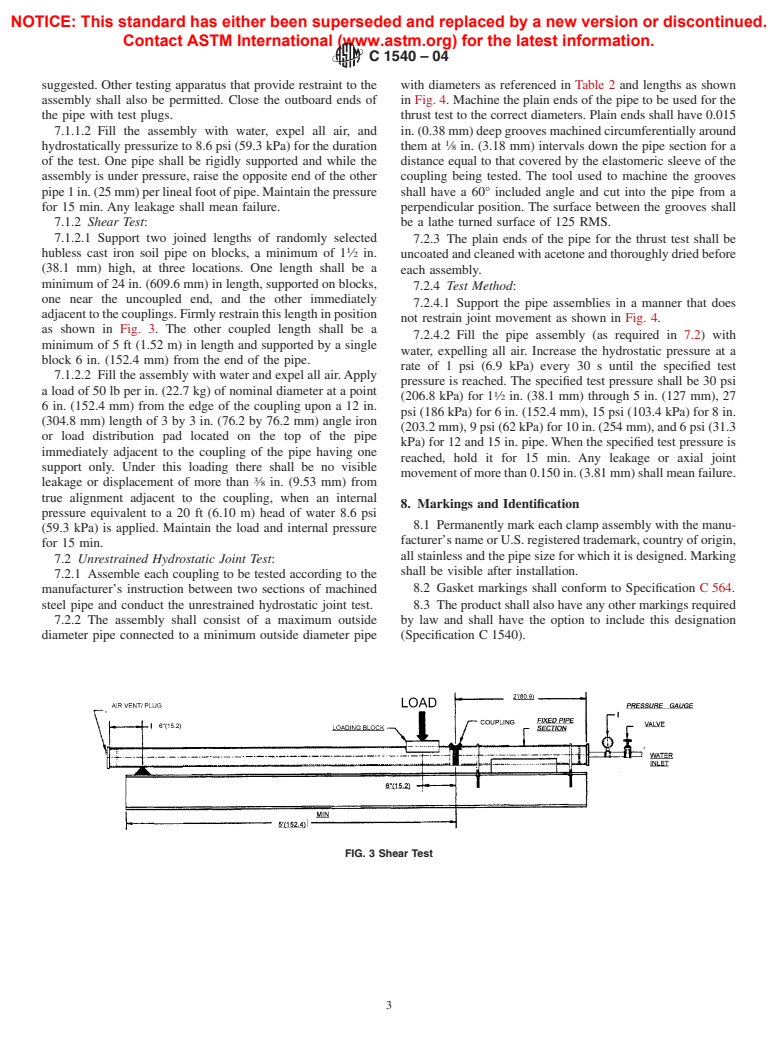 ASTM C1540-04 - Standard Specification for Heavy Duty Shielded Couplings Joining Hubless Cast Iron Soil Pipe and Fittings