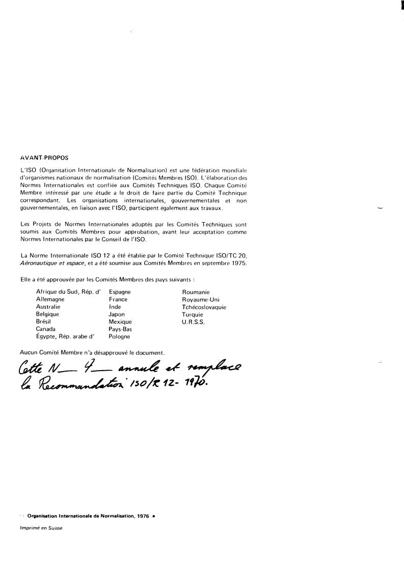 ISO 12:1976 ISO 12:1976 - Aerospace — Pipelines — Identification scheme
Released:11/1/1976 - Page 2 preview