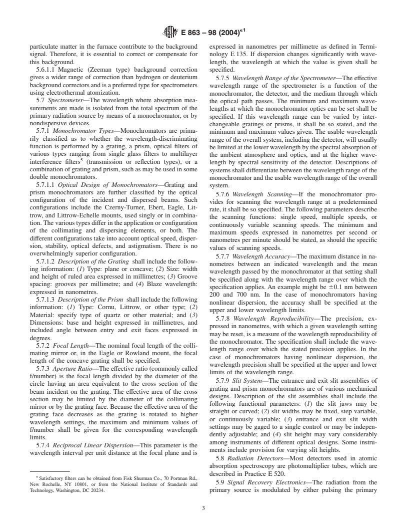 ASTM E863-98(2004)e1 - Standard Practice for Describing Flame Atomic Absorption Spectroscopy Equipment (Withdrawn 2004)