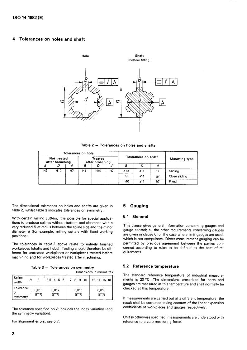 SIST ISO 14:2000 ISO 14:1982 - Straight-sided splines for cylindrical shafts with internal centering — Dimensions, tolerances and verification
Released:10/1/1982 - Page 4 preview
