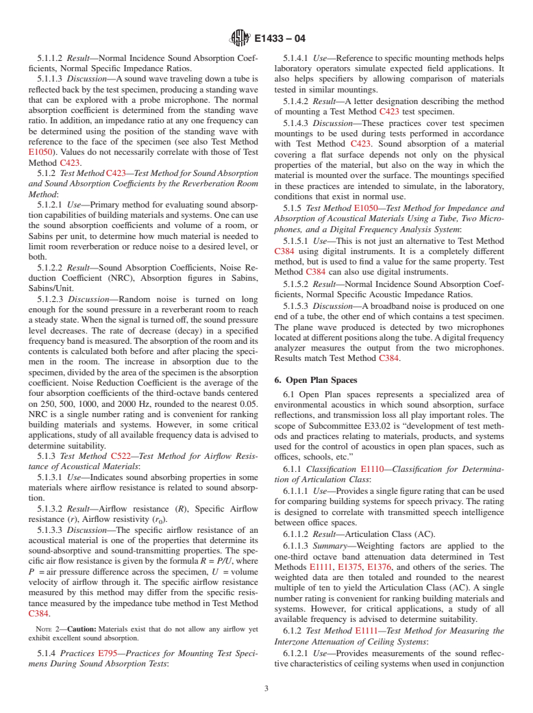 ASTM E1433-04 - Standard Guide for Selection of Standards on Environmental Acoustics (Withdrawn 2010)