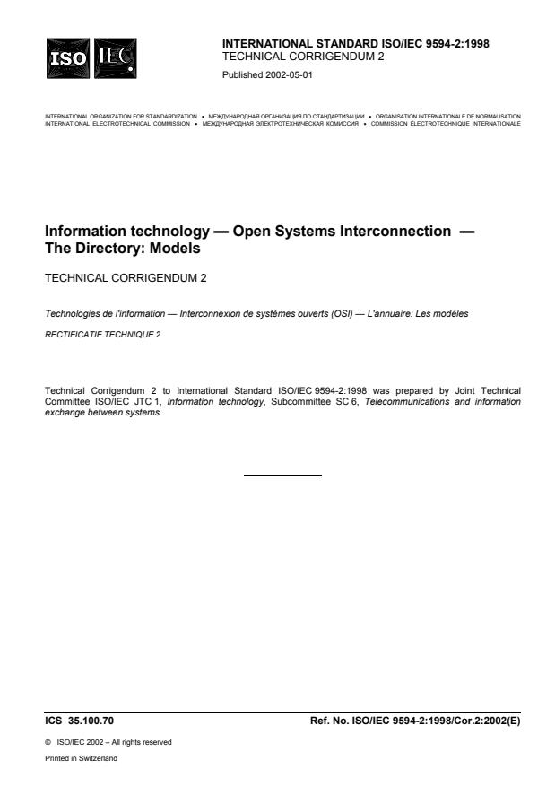 ISO/IEC 9594-2:1998/Cor 2:2002