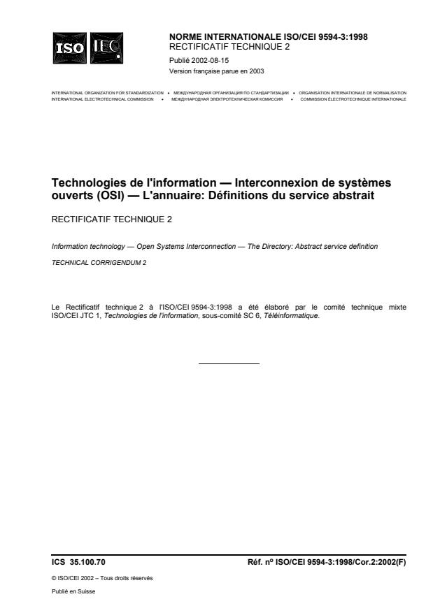ISO/IEC 9594-3:1998/Cor 2:2002
