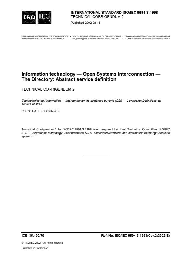 ISO/IEC 9594-3:1998/Cor 2:2002