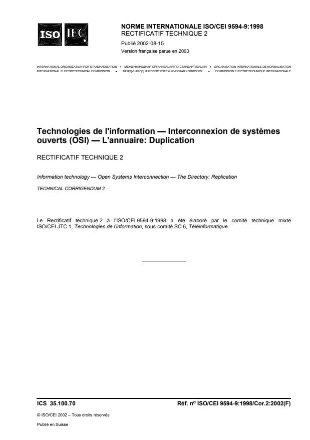 ISO/IEC 9594-9:1998/Cor 2:2002