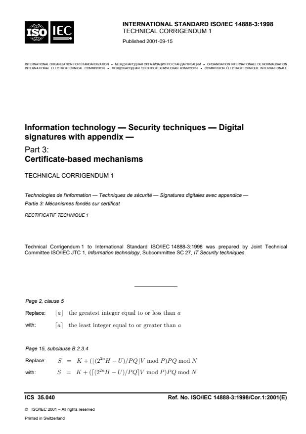 ISO/IEC 14888-3:1998/Cor 1:2001