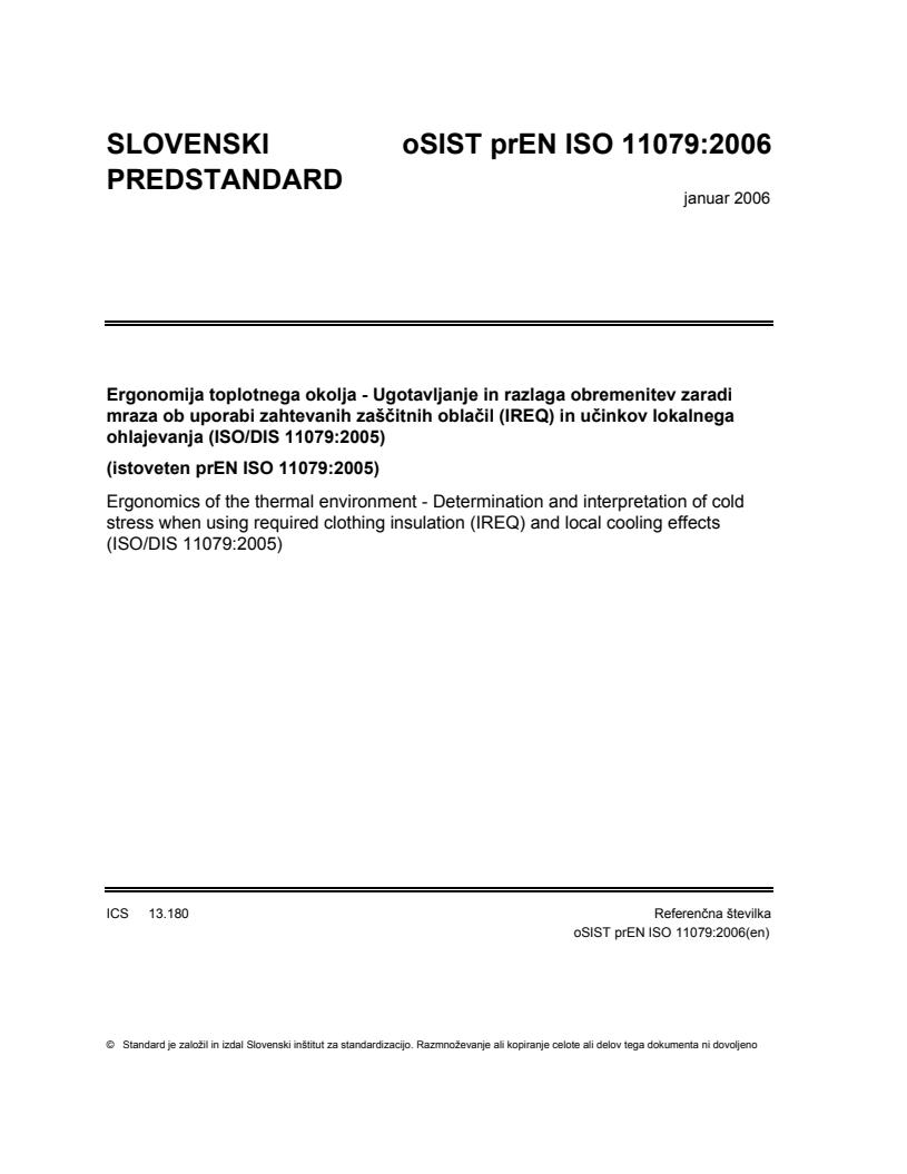prEN ISO 11079:2006