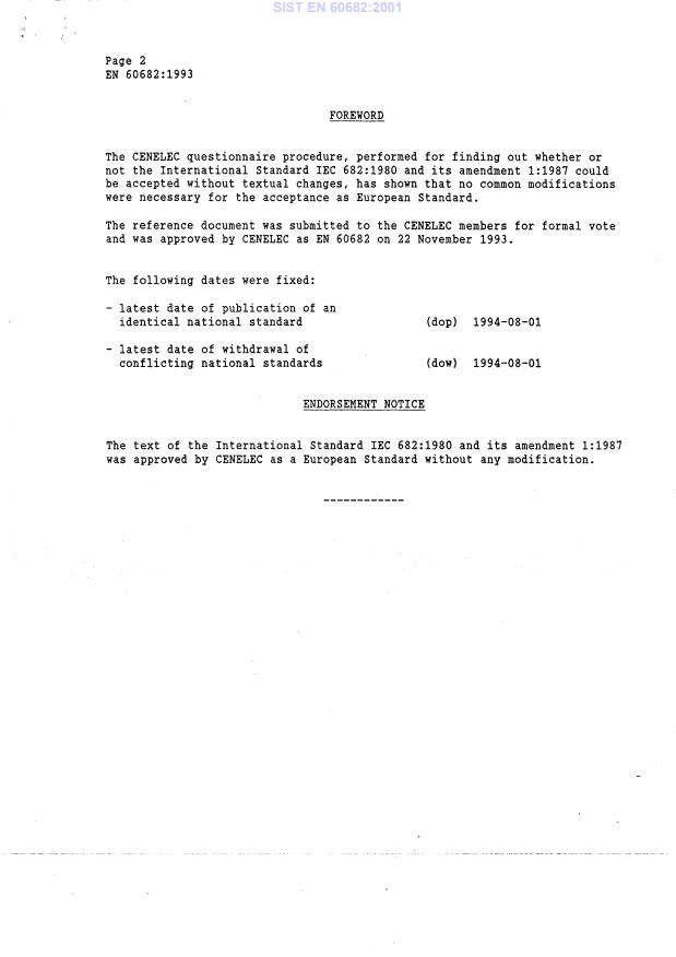EN 60682:1993 EN 60682:2001 - Page 4 preview