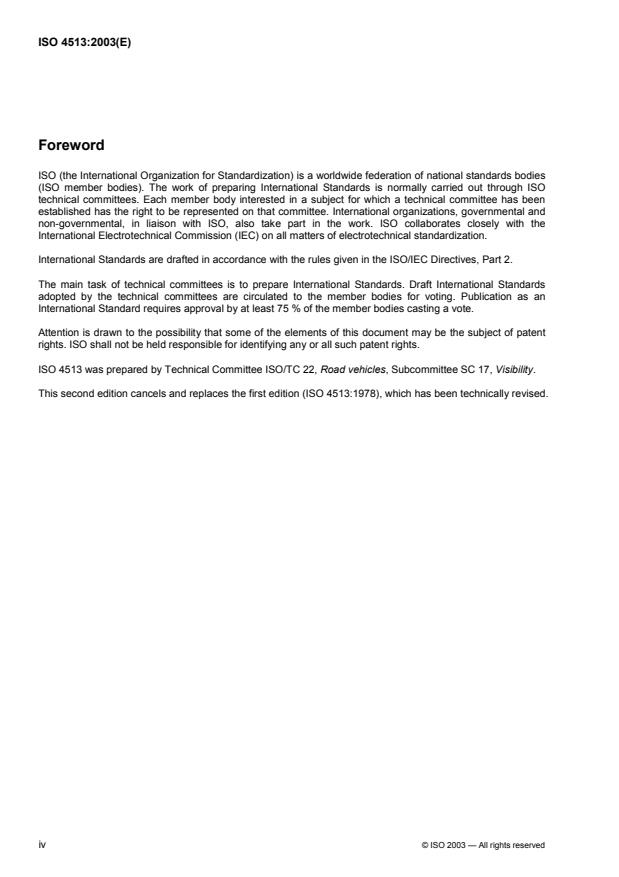 ISO 4513:2003 ISO 4513:2003 - Road vehicles -- Visibility -- Method for establishment of eyellipses for driver's eye location - Page 4 preview