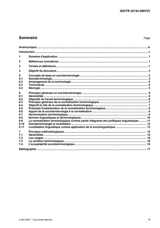 ISO/TR 22134:2007 - Lignes directrices pratiques pour la socioterminologie