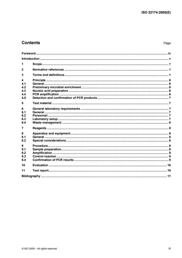 ISO 22174:2005 - Microbiology of food and animal feeding stuffs -- Polymerase chain reaction (PCR) for the detection of food-borne pathogens -- General requirements and definitions