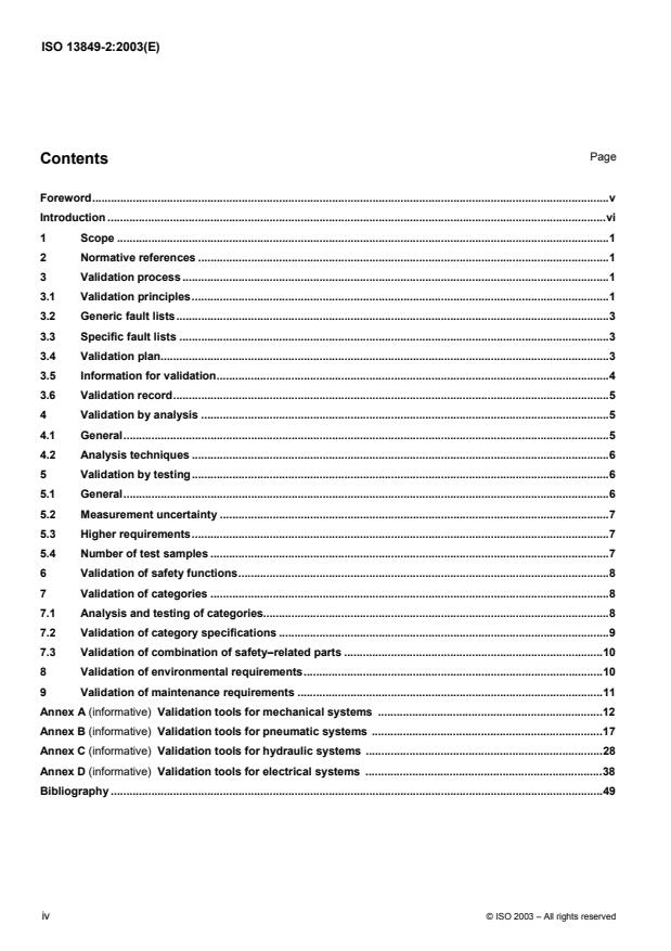 ISO 13849-2:2003 ISO 13849-2:2003 - Safety of machinery -- Safety-related parts of control systems - Page 4 preview