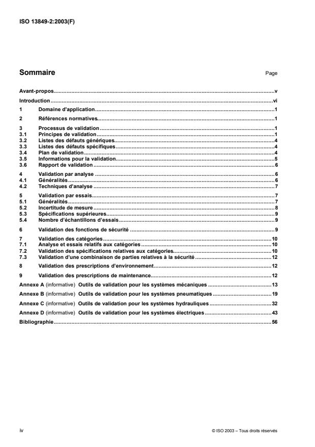ISO 13849-2:2003 ISO 13849-2:2003 - Sécurité des machines -- Parties des systemes de commande relatifs a la sécurité - Page 4 preview