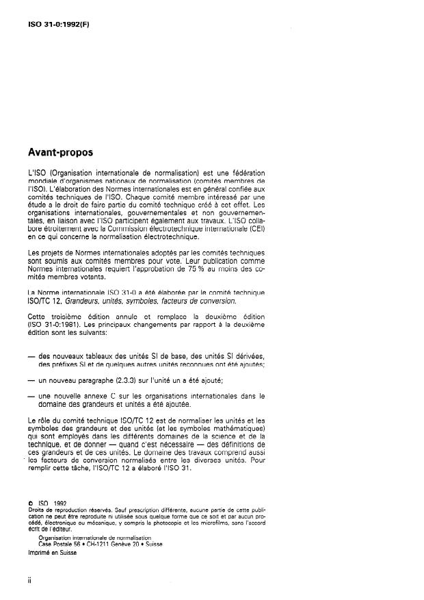 ISO 31-0:1992 ISO 31-0:1992 - Grandeurs et unités - Page 2 preview
