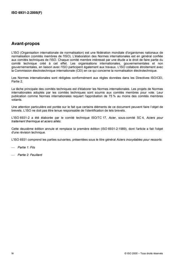 ISO 6931-2:2005 ISO 6931-2:2005 - Aciers inoxydables pour ressorts - Page 4 preview