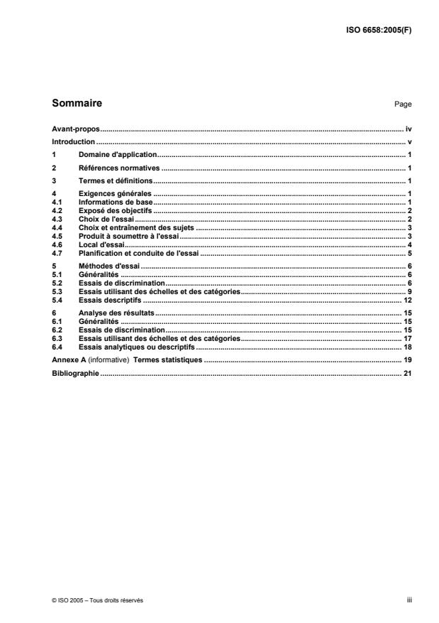 ISO 6658:2005 - Analyse sensorielle -- Méthodologie -- Lignes directrices générales