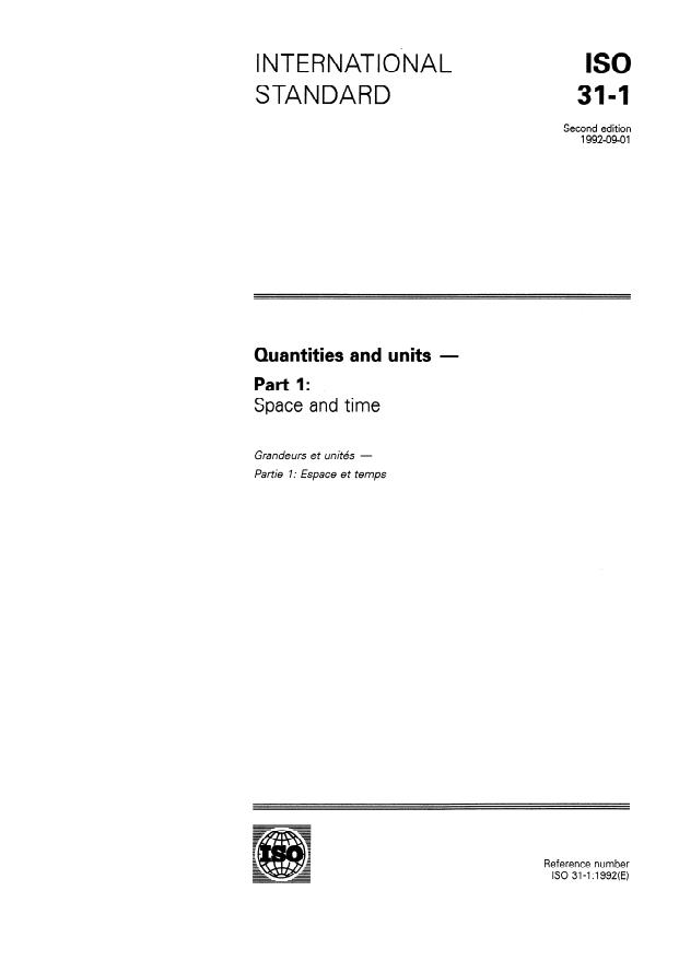 ISO 31-1:1992 - Quantities and units