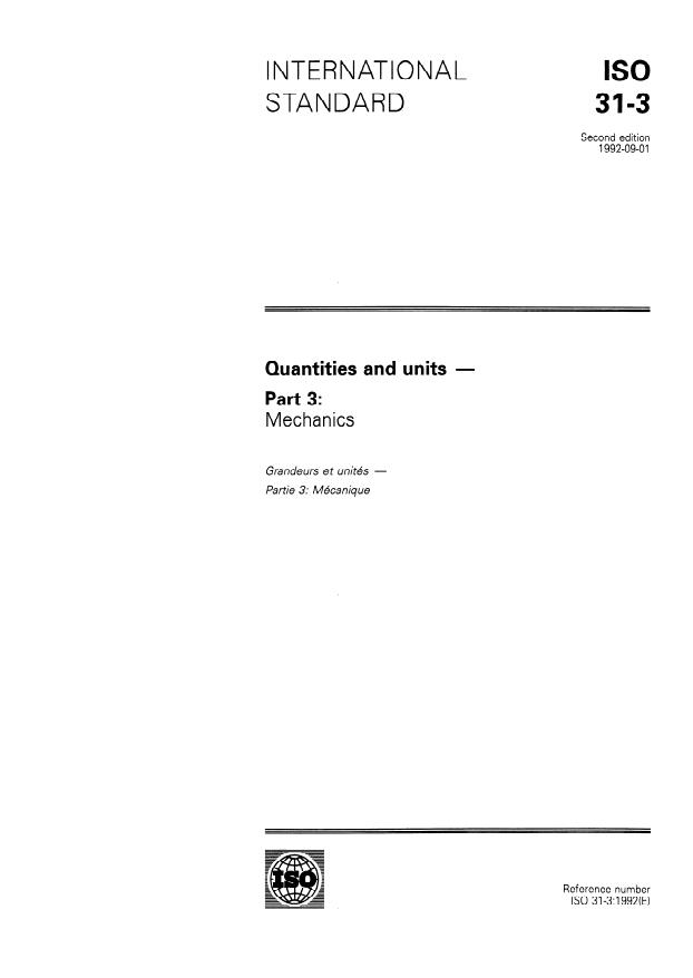 ISO 31-3:1992 - Quantities and units