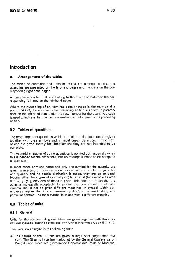 ISO 31-3:1992 ISO 31-3:1992 - Quantities and units - Page 4 preview