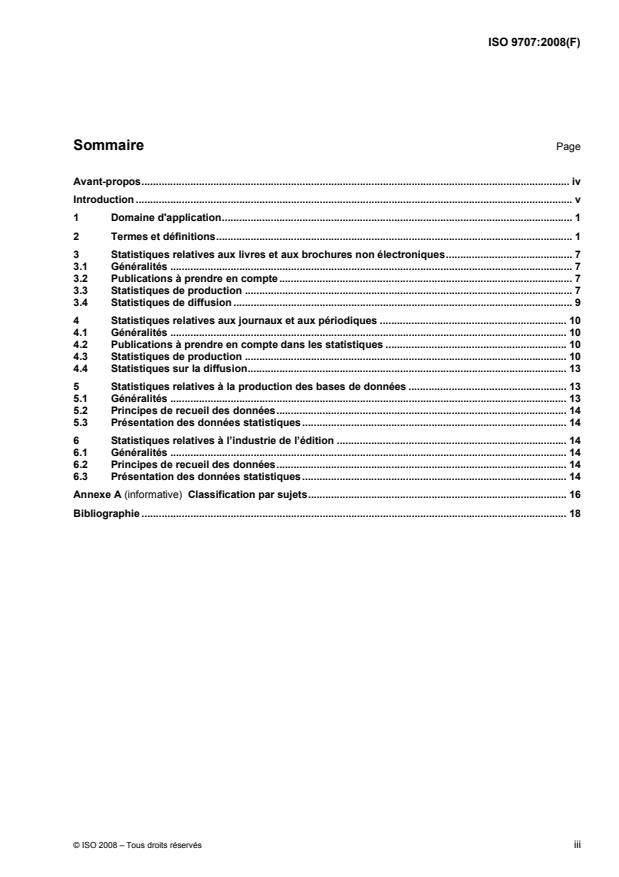 ISO 9707:2008 - Information et documentation -- Statistiques relatives à la production et à la distribution de livres, de journaux, de périodiques et de publications électroniques